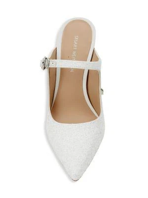 Stuart Weitzman Crystal Buckle Glitter Pumps 5