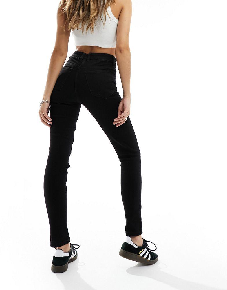 COLLUSION COLLUSION high rise skinny jeans in black - BLACK