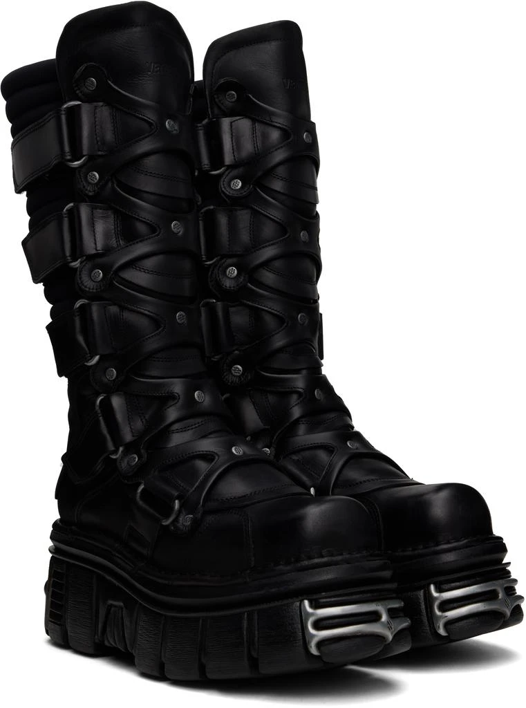 Vetements Black New Rock Edition Tower Boots 4