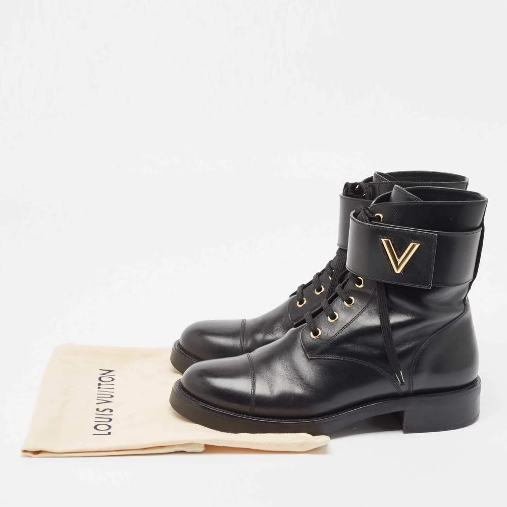 Louis Vuitton Louis Vuitton Black Leather Wonderland Ranger Boots Size 39 9