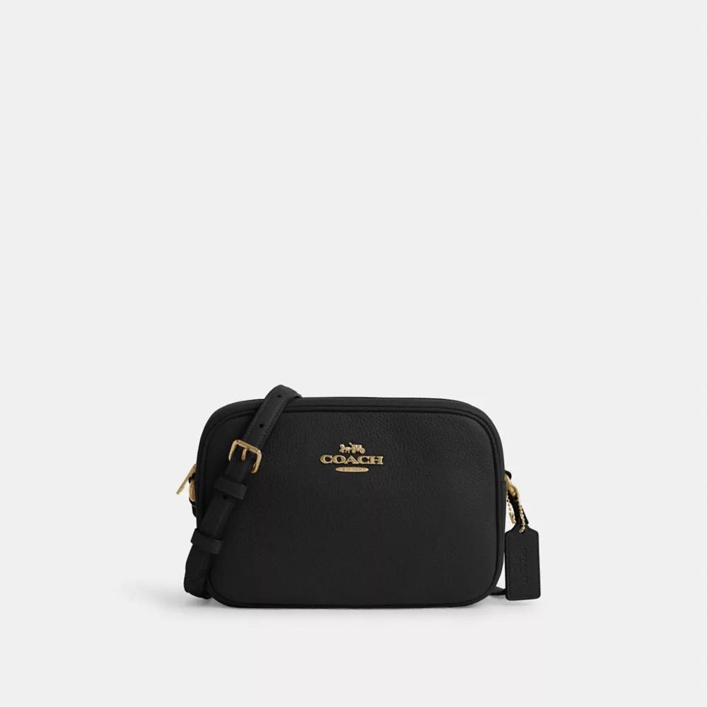 【COACH】おしゃれ★Jamie Camera Bag★日本未発売★送料無料!! COACH JAMIE Camera Bag w Happy Dog Black Pebbled Leather