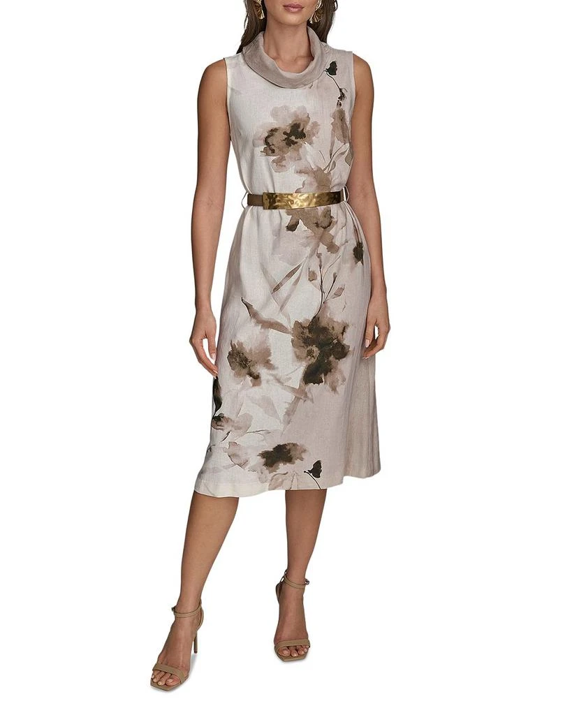 Donna Karan Belted Midi Dress 1