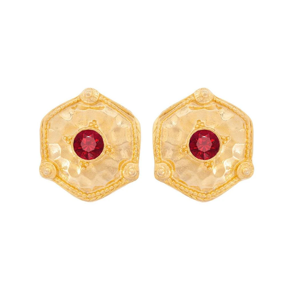 Susan Caplan Vintage 1980s vintage ruby crystal earrings 1