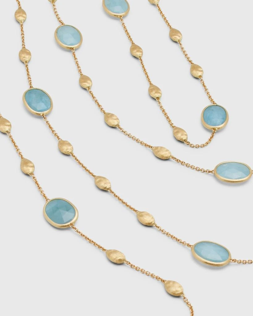 Marco Bicego Siviglia 18K Yellow Gold Aquamarine Long Necklace 3