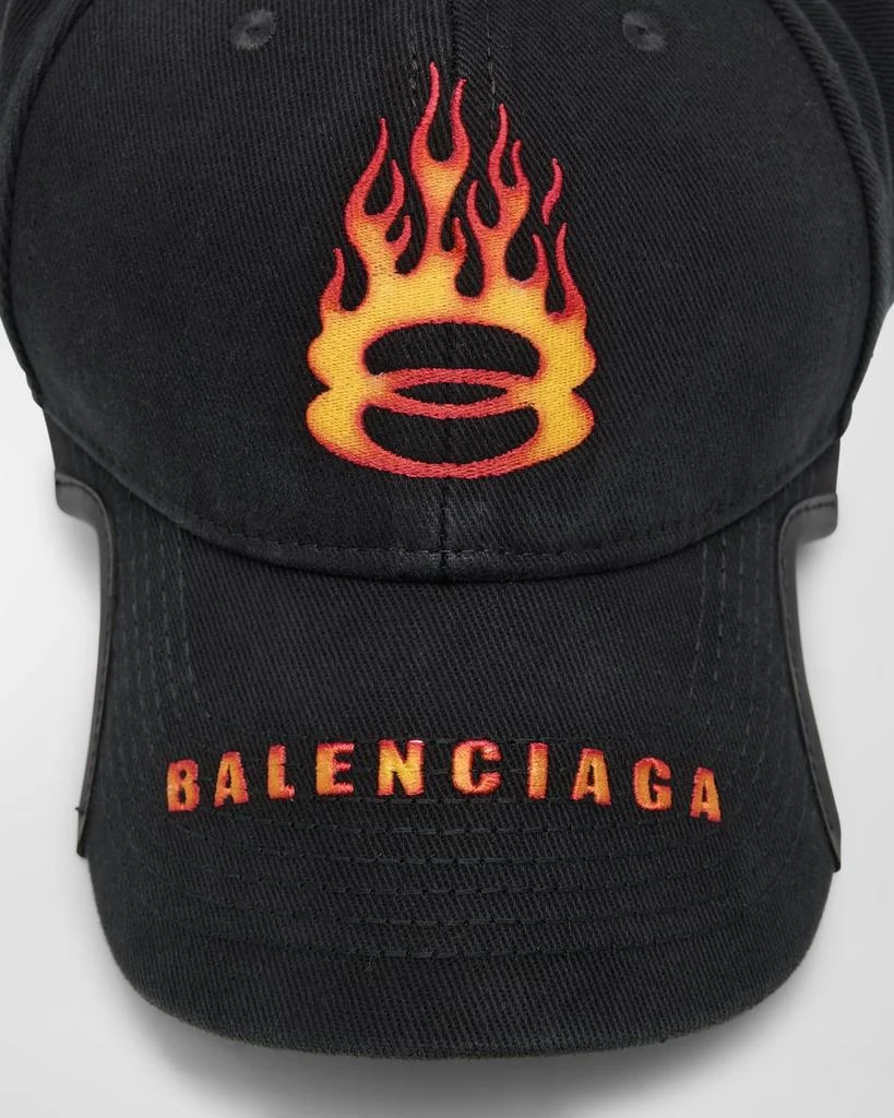 Balenciaga Men's Flame Logo Baseball Cap 3