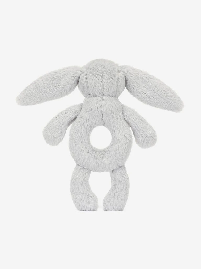 Jellycat Bashful Silver Bunny Ring Rattle in Silver (18cm) 2