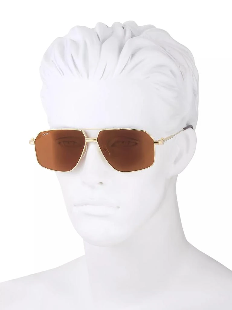 Cartier Core Range 61MM Pilot Sunglasses 4