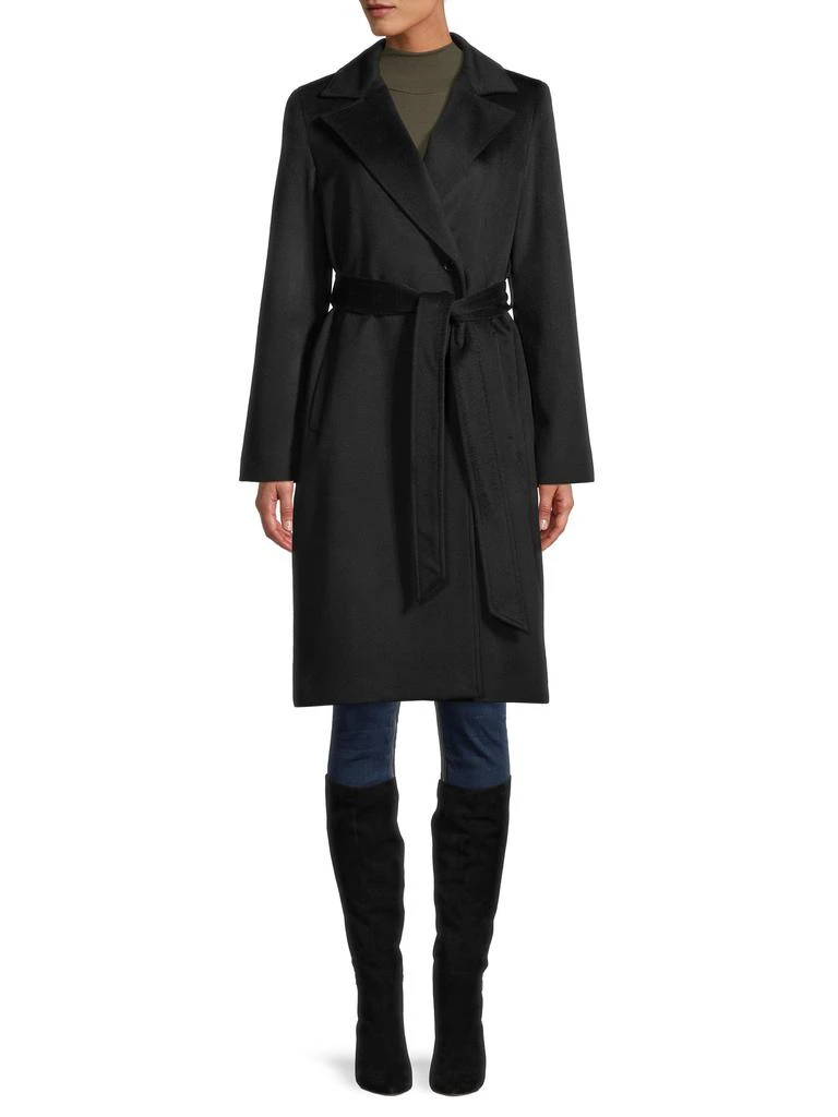 Sofia Cashmere Belted Wool 
Cashmere Wrap Coat
