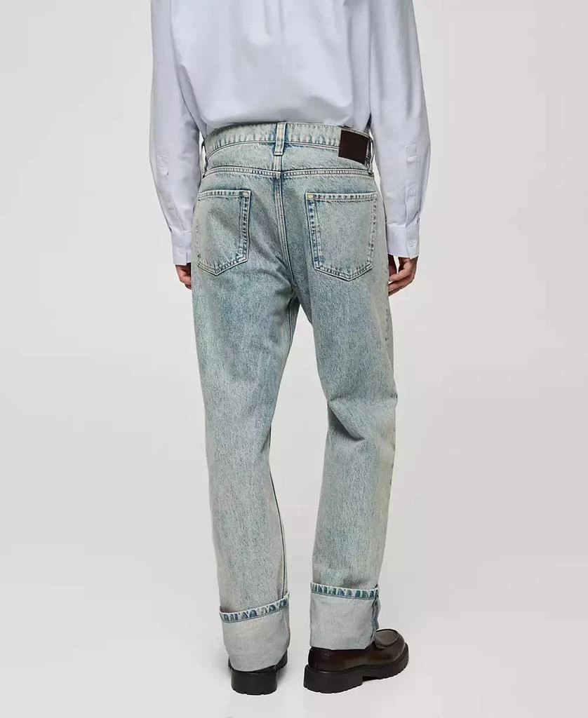 Mango Men's Turn-Up Hem Straight-Fit Jeans 5