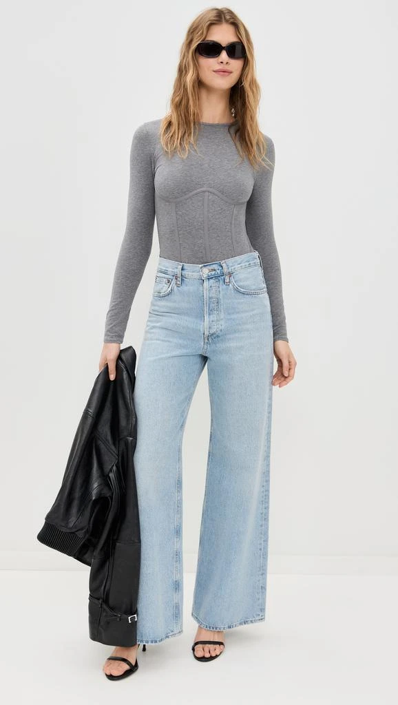 Fleur du Mal Long Sleeve T-Shirt Thong Bodysuit 4