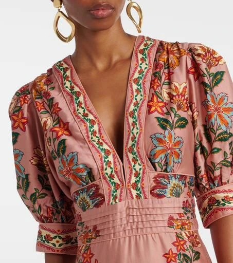 Farm Rio Floral tiered cotton maxi dress 4