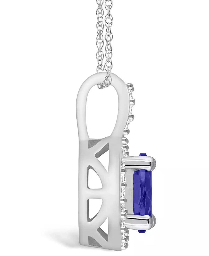 Macy's Tanzanite (1-1/4 Ct. t.w.) and Diamond (1/4 Ct. t.w.) Halo Pendant Necklace 3