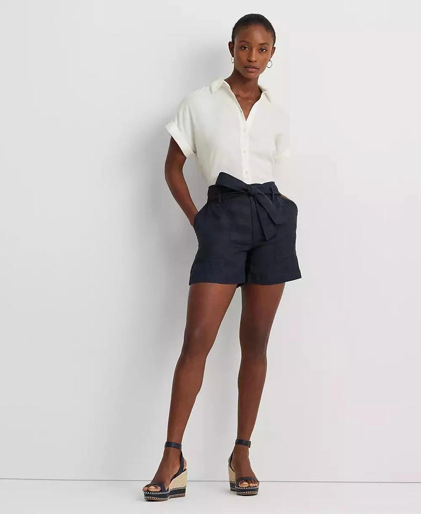 Ralph Lauren Belted Linen Shorts 3