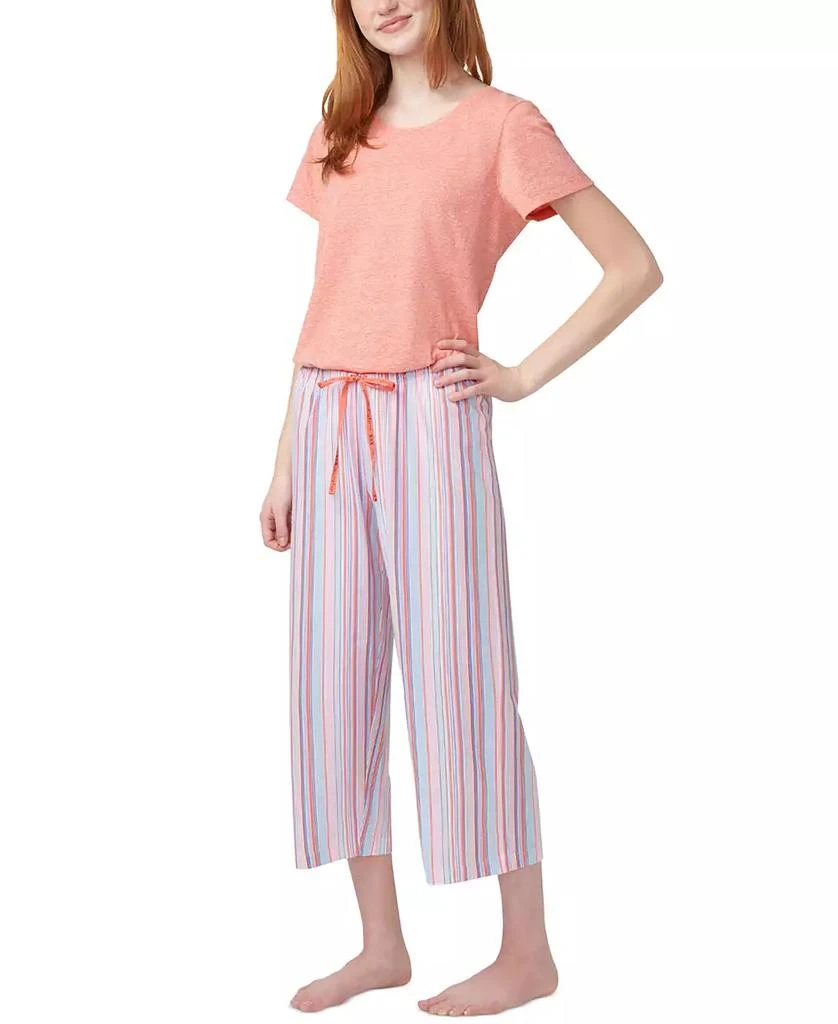 Hue Women's Sunrise Stripe Capri Pajama Pants 3