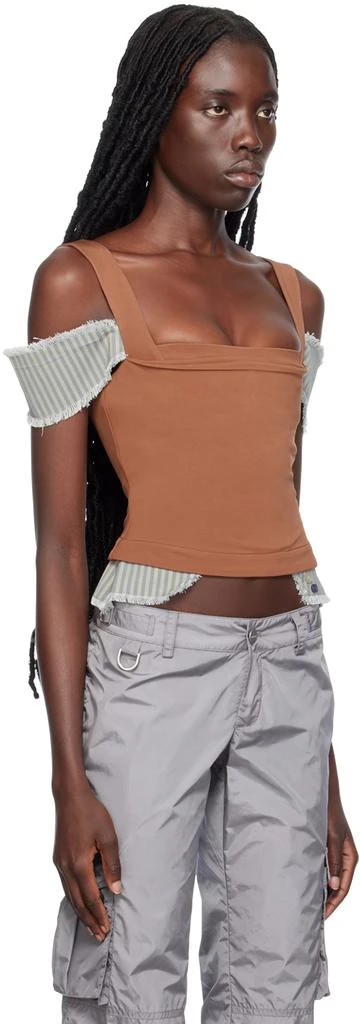 Miaou Brown Renata Corset Top 2