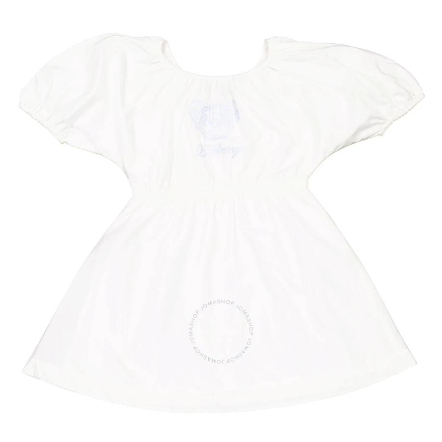 Burberry Burberry Girls White Tividale Thomas Teddy Bear Print Silk-Cotton Blended Dress, Size 14Y 1
