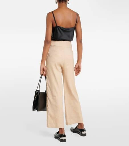 VERONICA BEARD Aubrie linen-blend cropped pants 3