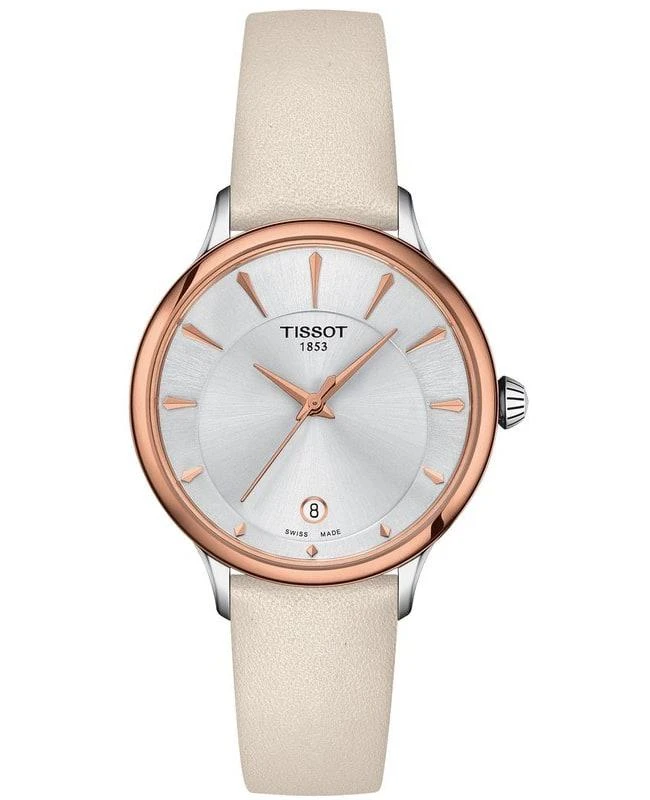 Tissot Tissot Odaci-T Silver Dial Leather Strap Women's Watch T133.210.26.031.00 1