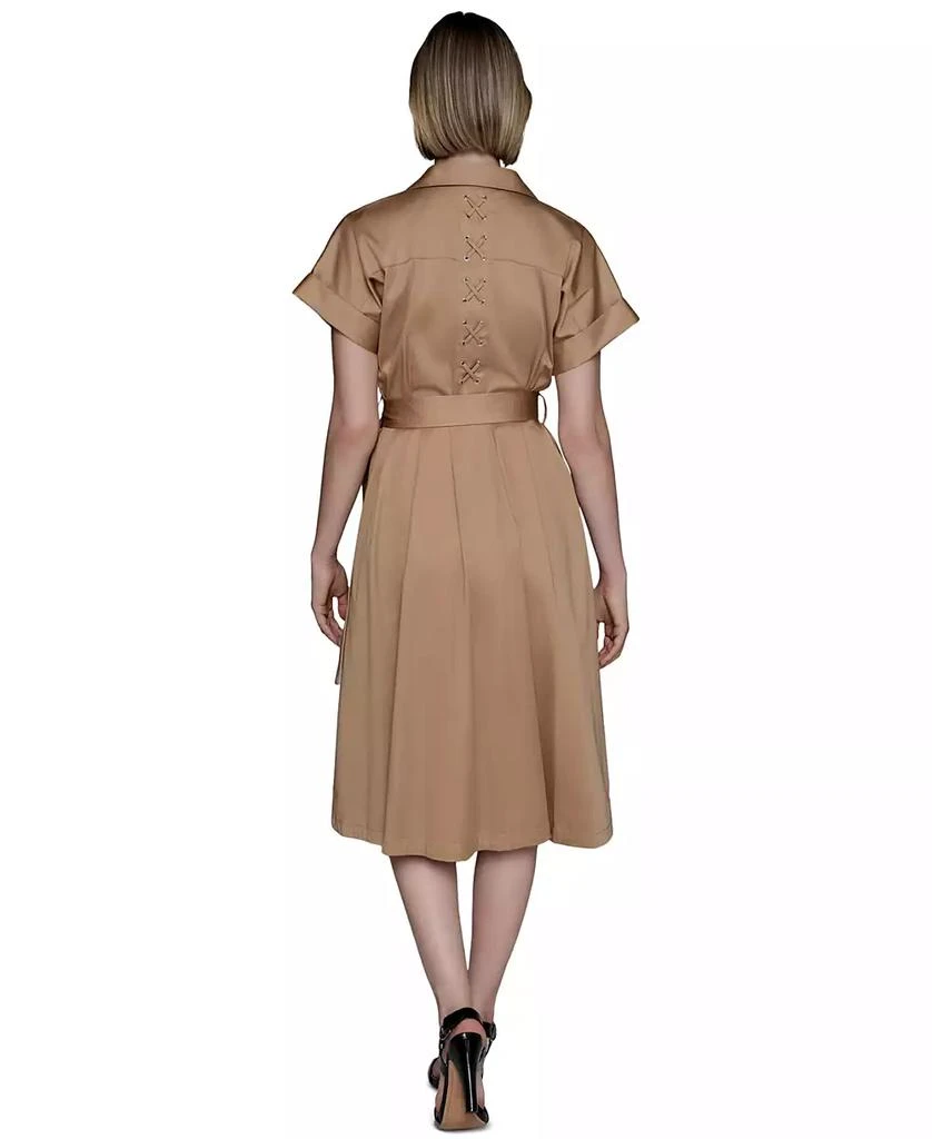 Karl Lagerfeld Paris Women's Cotton A-Line Shirtdress 4