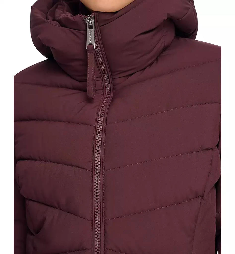 Calvin Klein Women's Hooded Stretch Puffer Coat, Created for Macy's 4