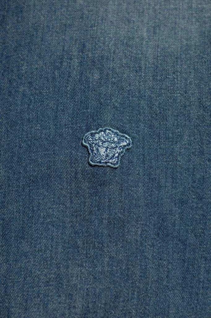 Versace Versace Medusa Patch Long-Sleeve Denim Shirt 5