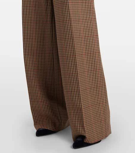 Dries Van Noten Checked wool wide-leg pants 5