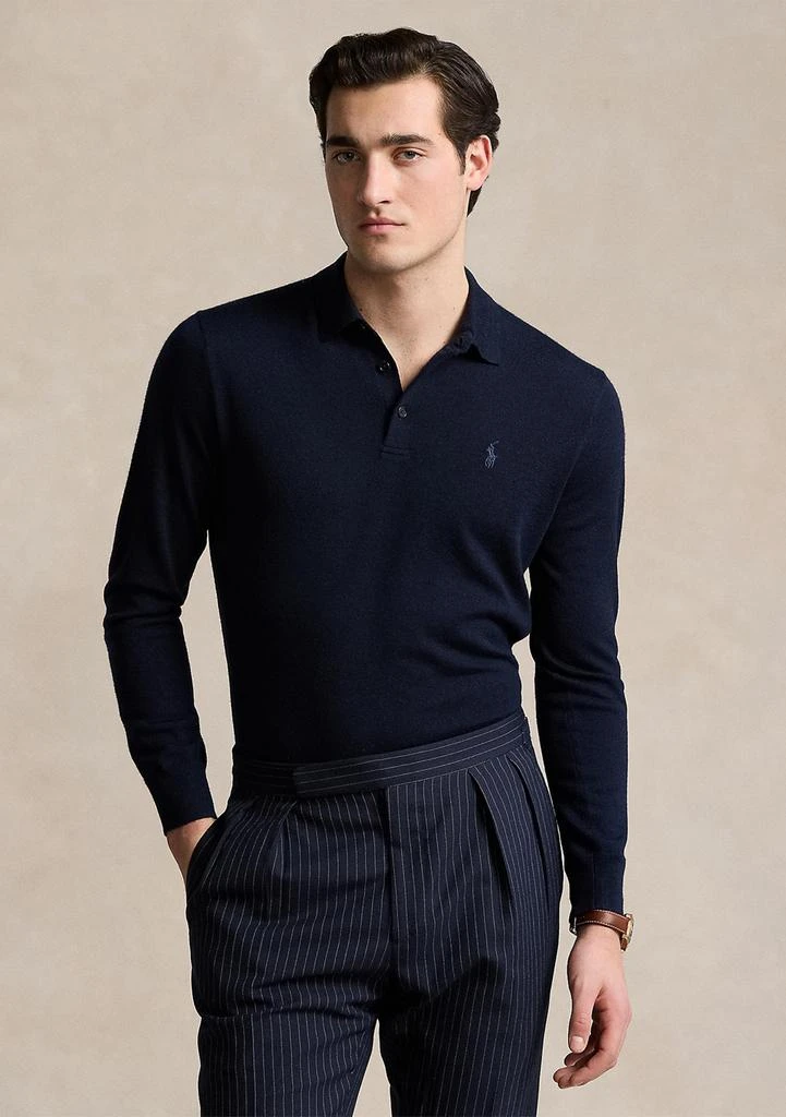 Ralph Lauren Wool Polo-Collar Sweater