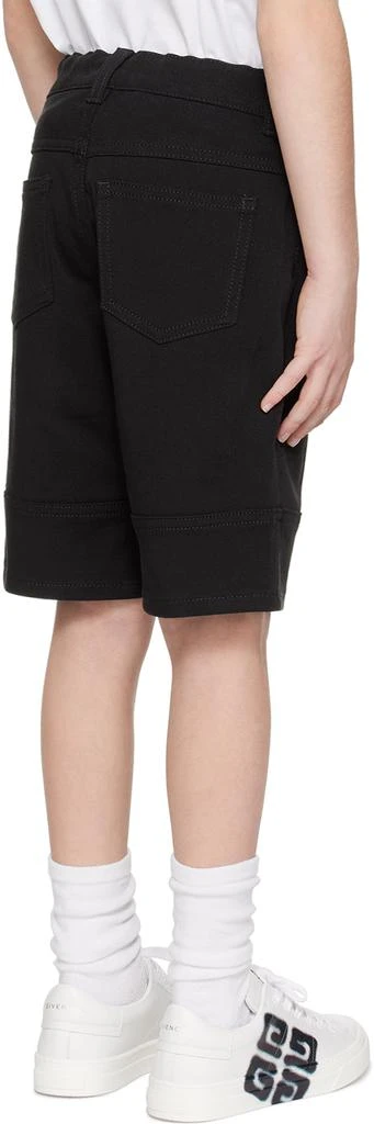 Balmain Kids Black Bonded Denim Shorts 3