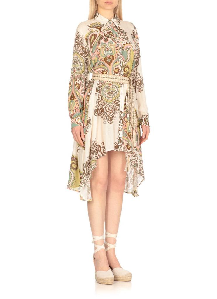MISS BIKINI Asymmetrical Viscose Dress With Lurex Details