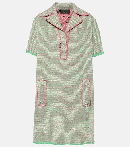 ETRO Wool and cotton-blend tweed minidress 1