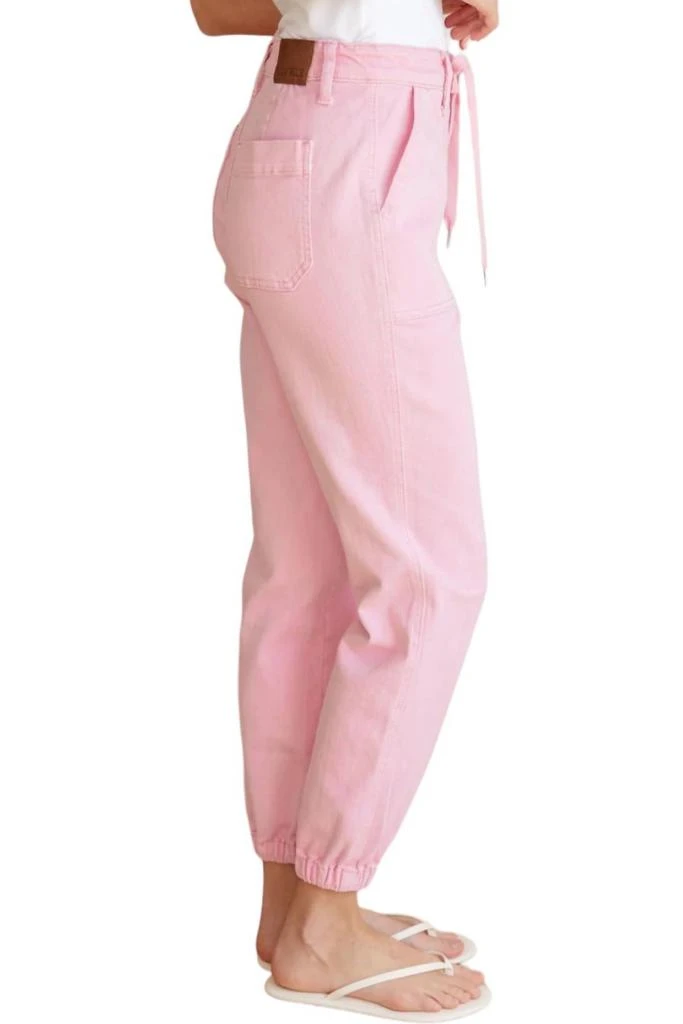 Judy Blue Regina Denim Jogger In Pink 3