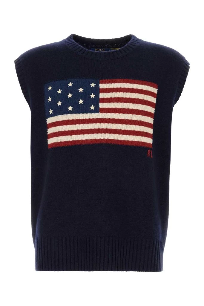 Ralph Lauren Navy Blue Wool Blend Vest 1