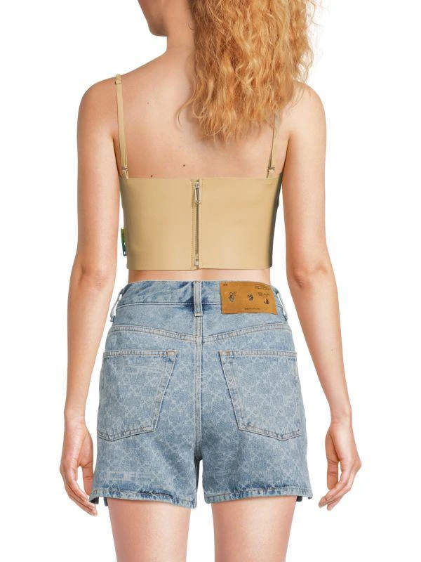 Off-White Leather Bustier Top 2
