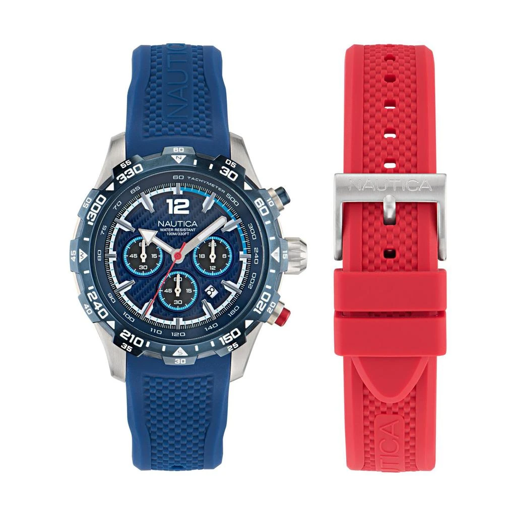 Nautica Mens Nst Silicone Quartz Analog Watch