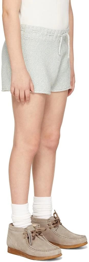 Misha & Puff Kids Blue & Off-White Cottonseed Shorts 3