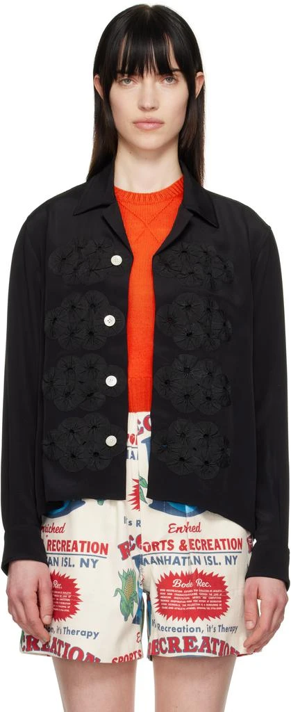 BODE Black Ribbon Garland Shirt 1