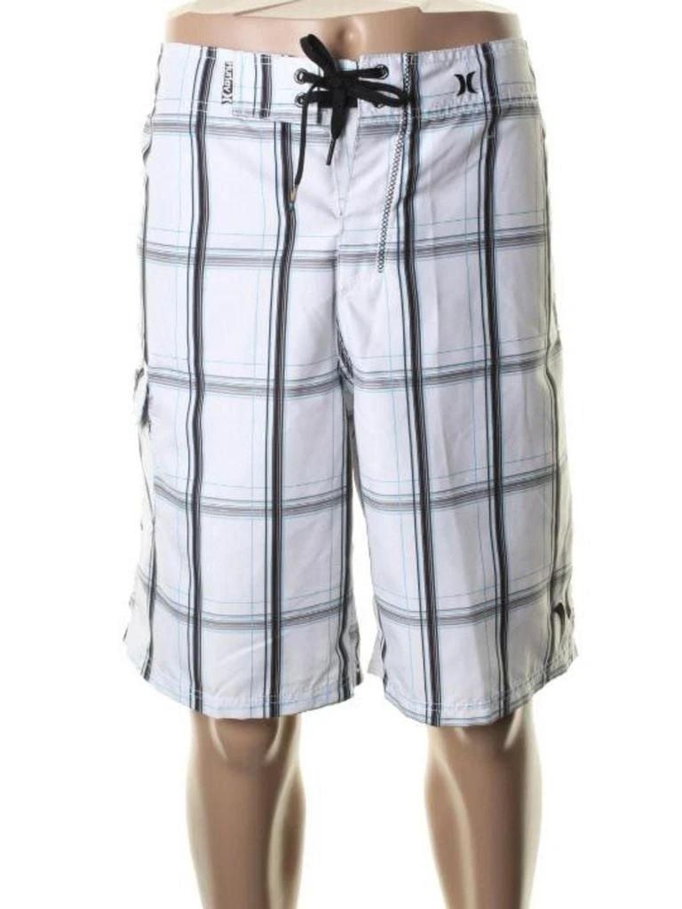 Hurley Puerto Rico Mens Plaid Side Pocket Board Shorts 1