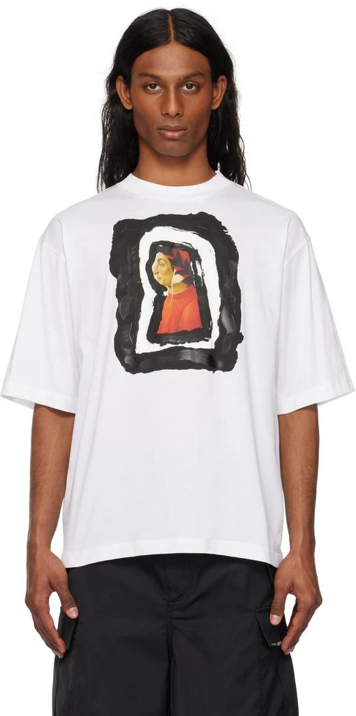 Marni White Dante Print Cotton T-shirt 1