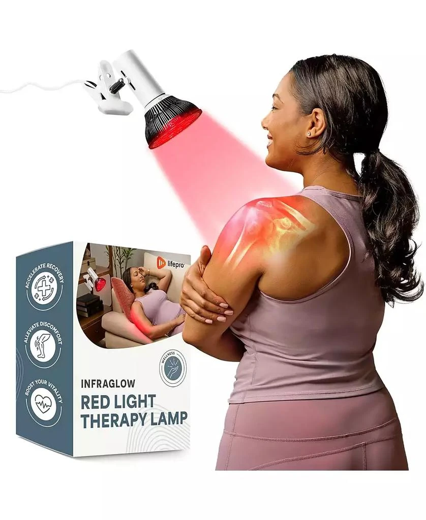 LifePro InfraGlow NIR 
Red Light Therapy Lamp with 18 LEDs – Infrared Therapy for Pain Relief, Skin Wellness, and Recovery