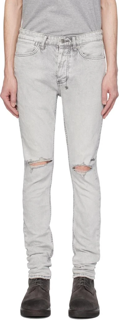 Ksubi Gray Van Winkle White Snow Jeans 1