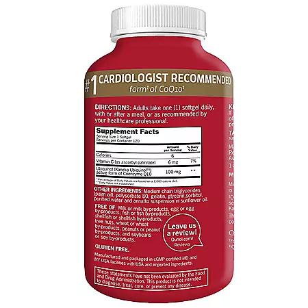 Qunol Qunol Mega CoQ10 Ubiquinol Softgels, 100 mg 120 ct.