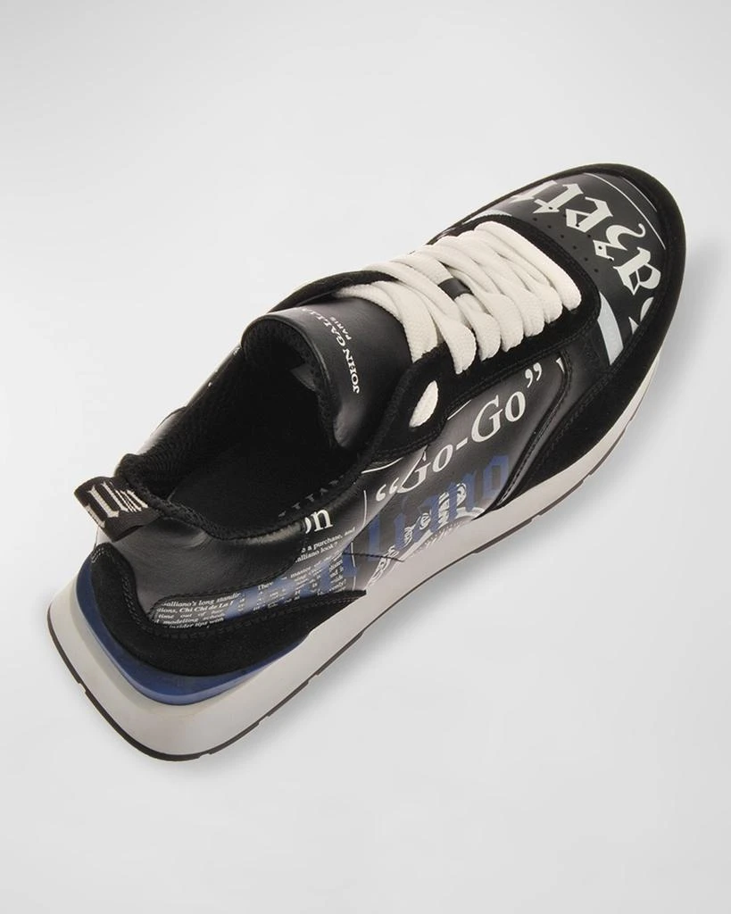 John Galliano Paris Men's Gazette Logo Runner Sneakers 3