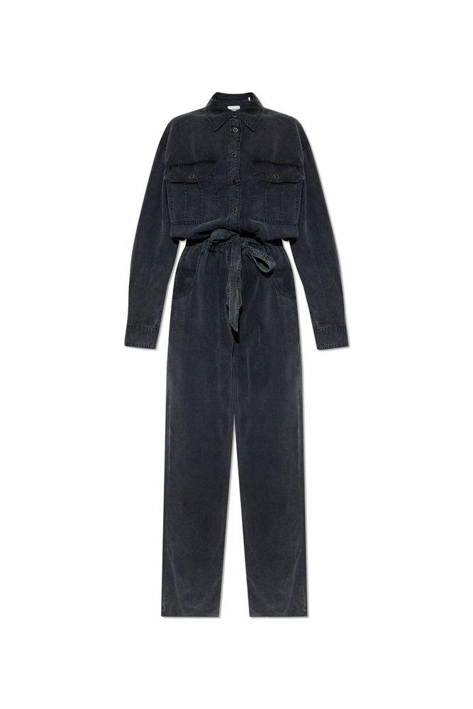 Isabel Marant Étoile Isabel Marant Étoile Opaige Long-Sleeved Denim Jumpsuit