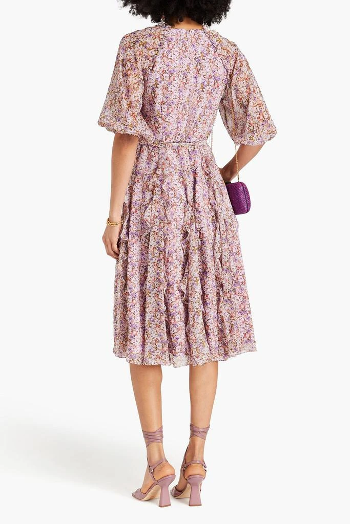 MIKAEL AGHAL Ruffled floral-print chiffon midi dress 3