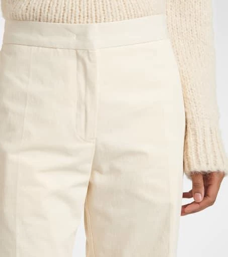Jil Sander Cropped cotton straight pants 4