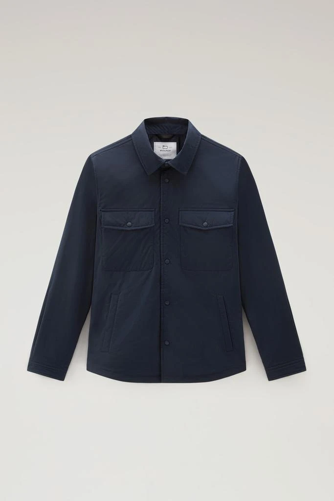 Woolrich Alaskan Padded Shirt Jacket in Urban Touch - Men - Blue 1