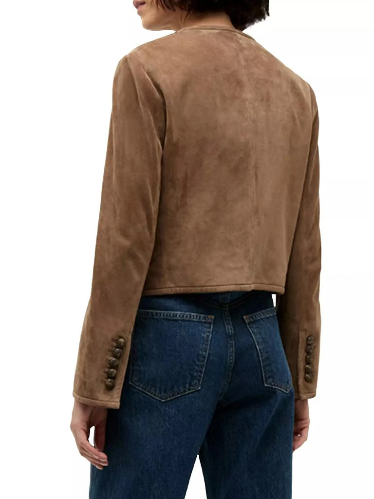 VERONICA BEARD Andrea Tailored Suede Jacket 4