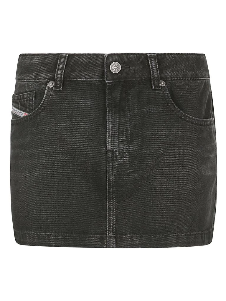 Diesel Diesel De-Ron Logo Patch Denim Mini Skirt 1