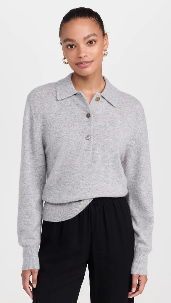 White + Warren Cashmere Button Polo 6