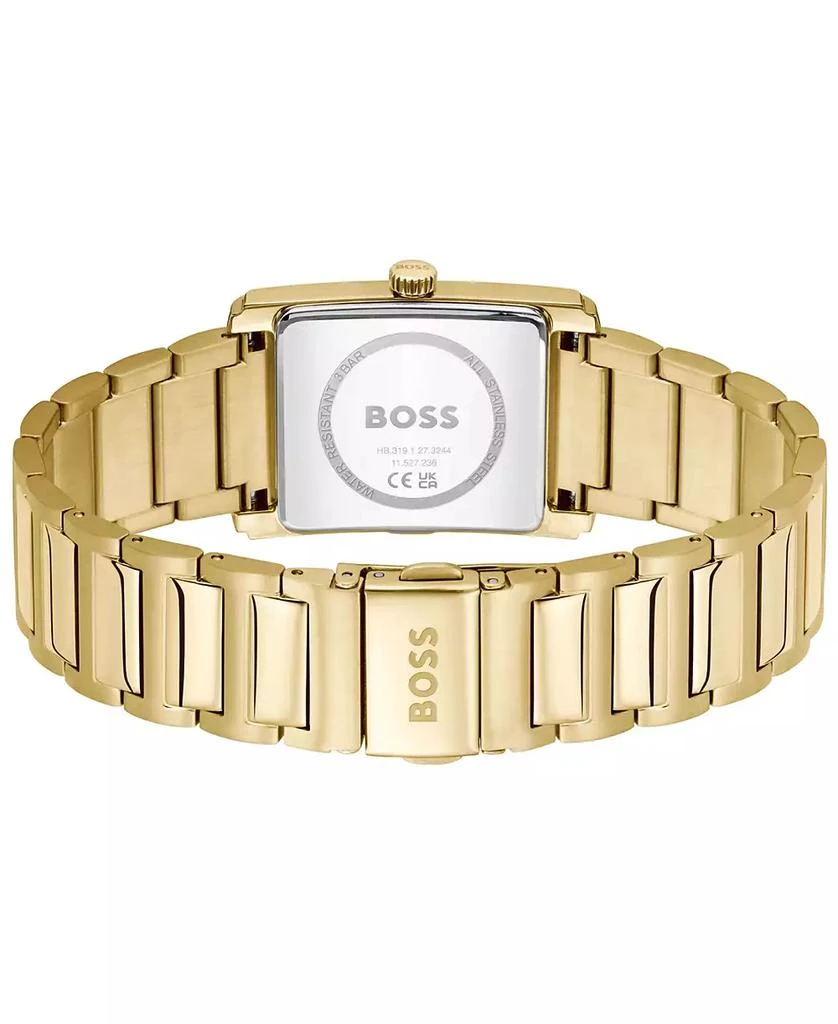 Hugo Boss Men's Principle Dress Quartz Basic Calendar Ionic Plated Thin Gold Steel Watch, 28 x 39mm 3